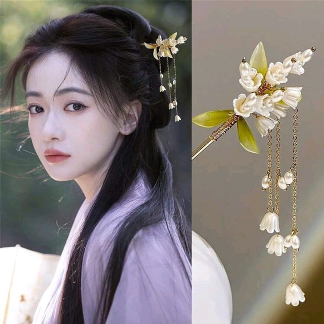 Elegant Chinese Hair Pin – Traditional Floral Hair Stick for Women