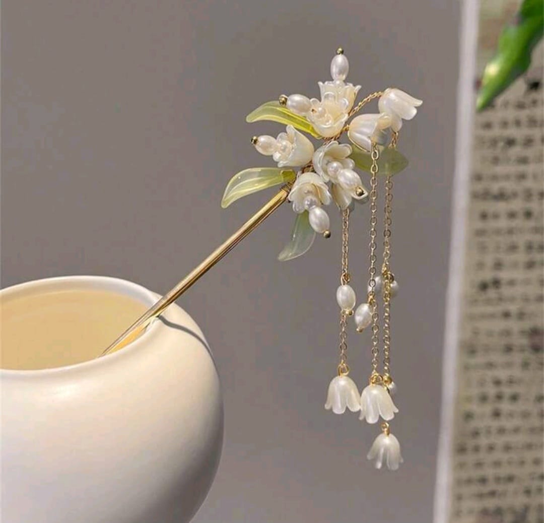 Elegant Chinese Hair Pin – Traditional Floral Hair Stick for Women
