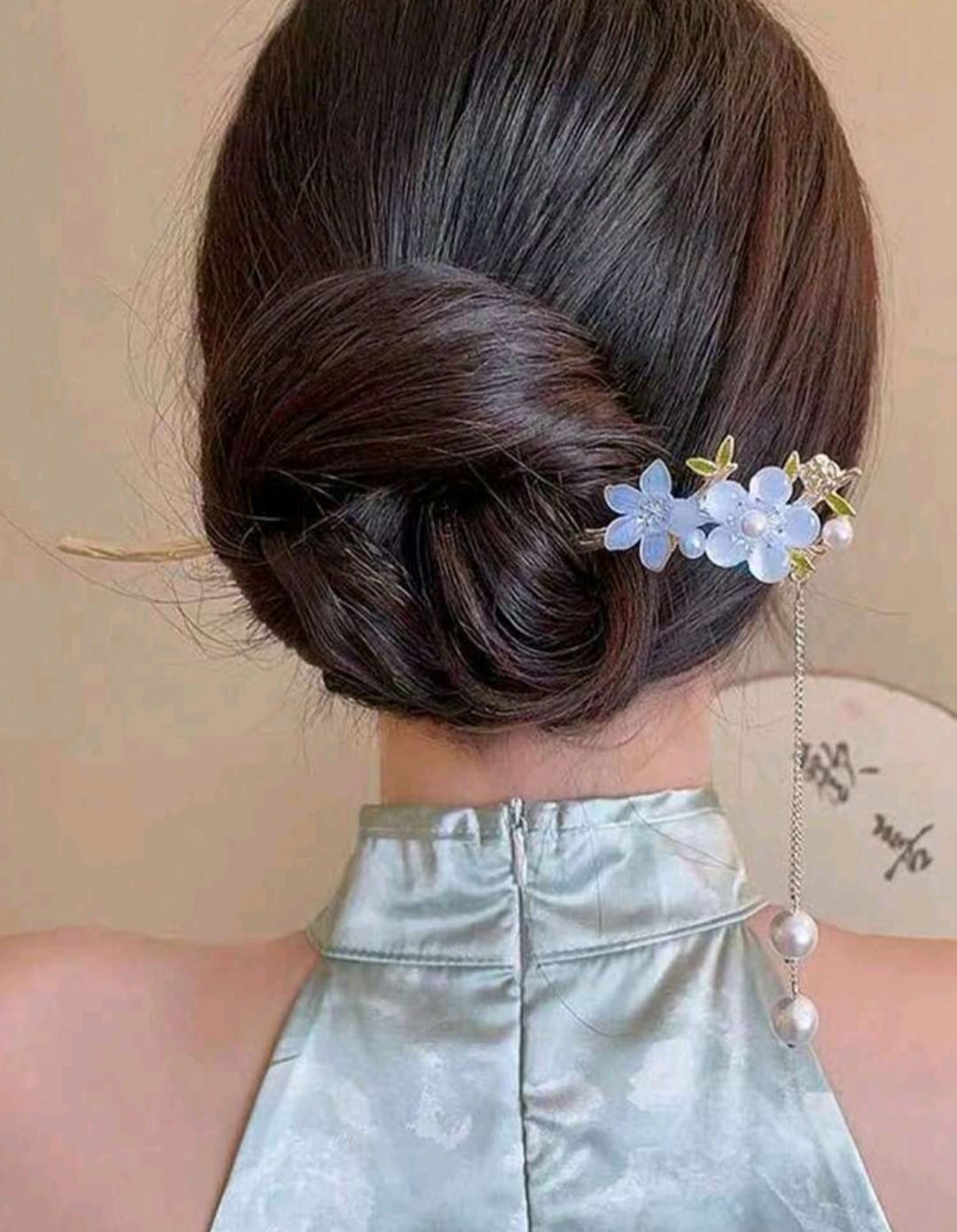 Elegant Chinese Hair Pin – Traditional Floral Hair Stick for Women