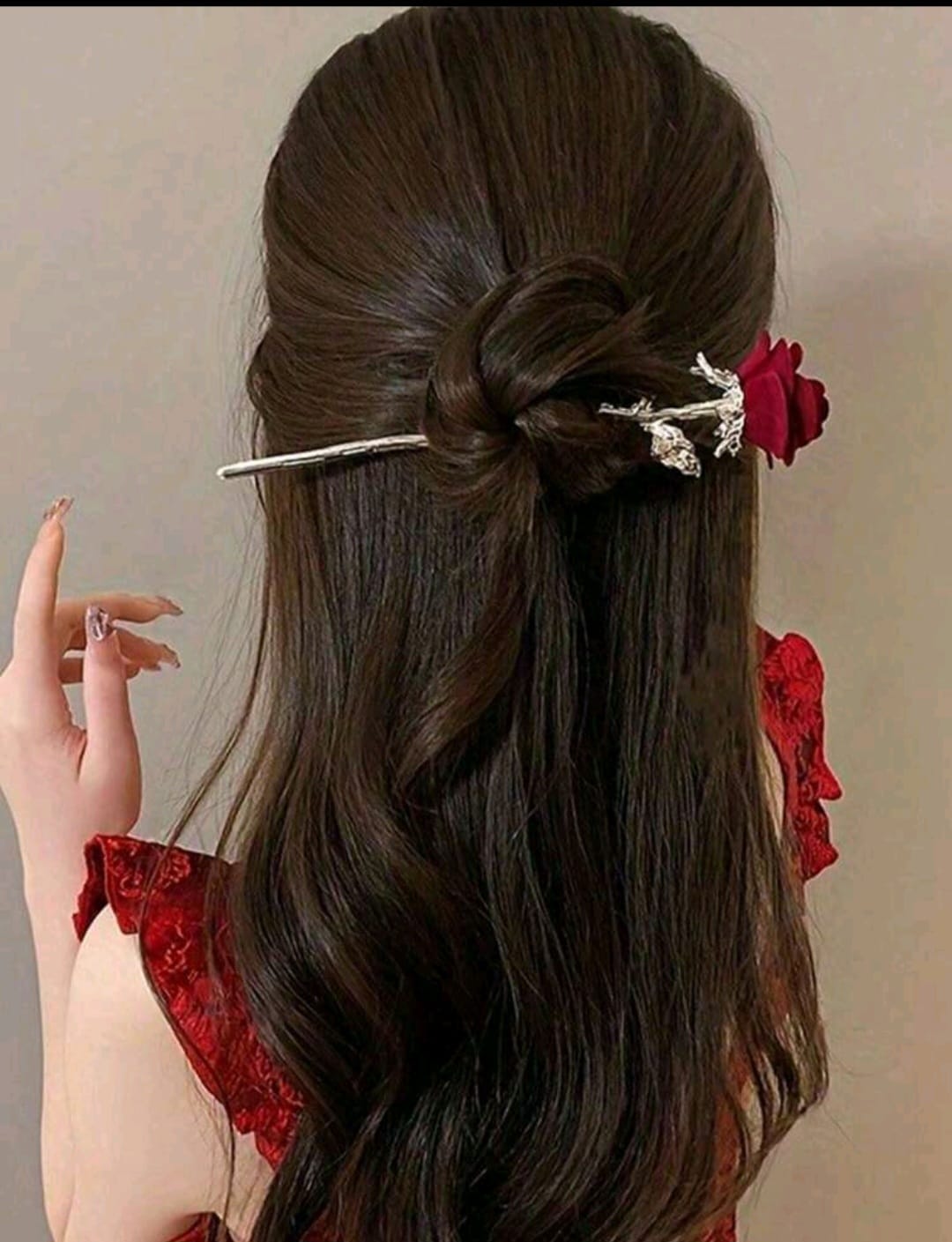 Elegant Chinese Hair Pin – Traditional Floral Hair Stick for Women